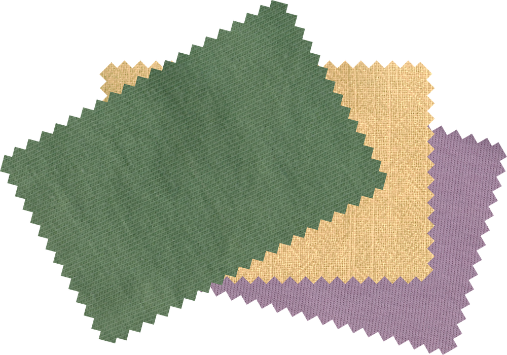 Natural fibres fabric swatches