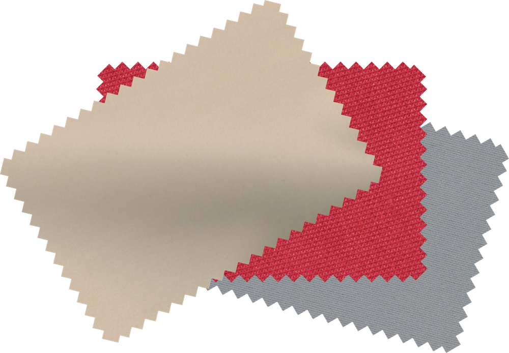 Synthetic fibres fabric swatches